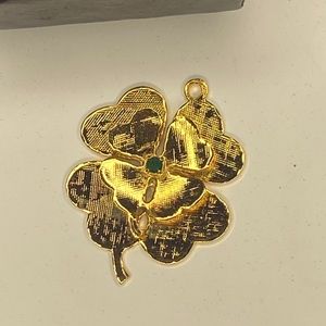 Vintage House of Bovani four leaf clover gold charm NIB